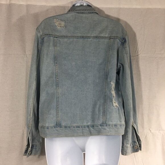 Pacsun distressed blue Jean jacket Small cotton distressed - Picture 3 of 9
